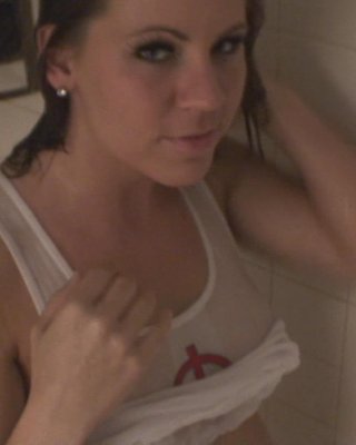 Screencaps Of Blueyed Cass Getting Her White Shirt All Wet