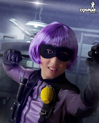 美人コスプレイヤーのステイシーがヒットガールに扮して登場
 #60007734