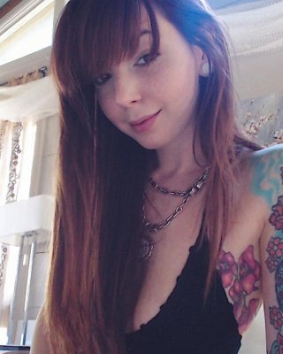 Ivy Snow peels off her denim button up to reveal a sexy mesh suit that she takes off as she masturbate #54998644