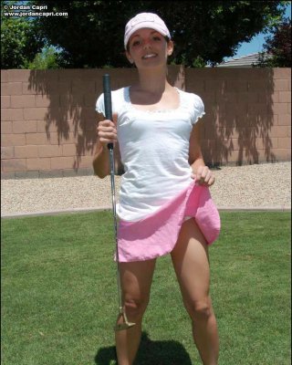 Pictures Of Teen Jordan Capri Playing A Sexy Game Of Golf