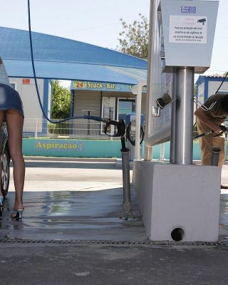 Pictures Of Lenka Washing Her Car