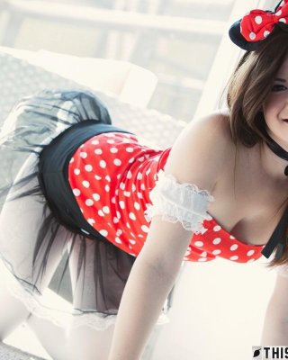 Hot teen model alison rey dresses up as minnie mouse
 #53022499