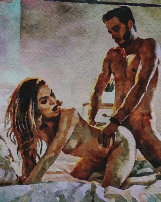 Erotic Digital Watercolor 32