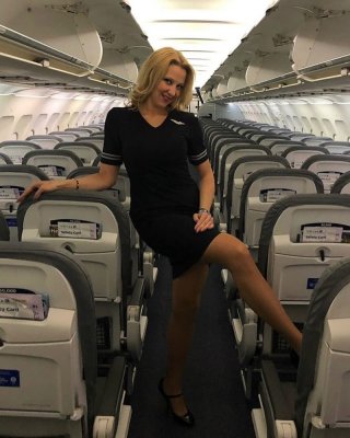 Mature Stewardess Is A Horny Mom