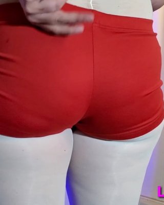 Wide Hips Big Soft Ass in Pantyhose and Booty Shorts #106563738