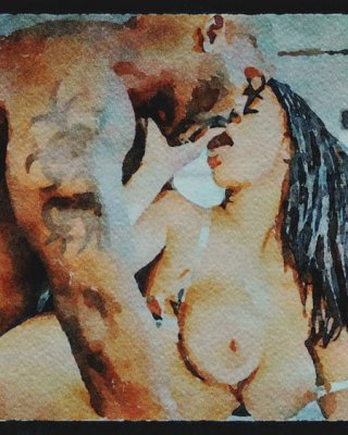 Erotic Digital Watercolor 13