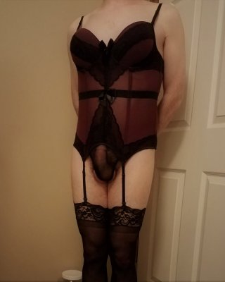 New Black Dress And Corset