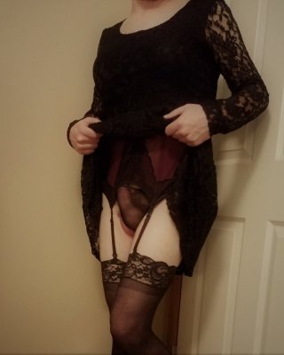 New Black Dress And Corset