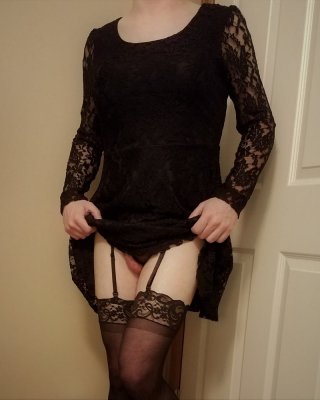 New Black Dress And Corset