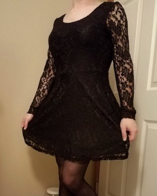 New Black Dress And Corset