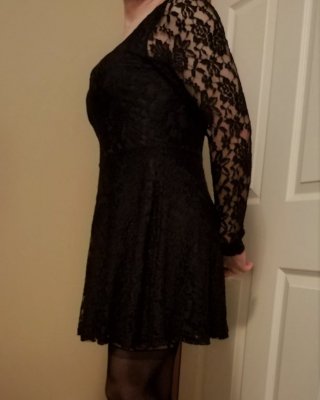 New Black Dress And Corset