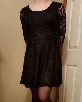 New Black Dress And Corset