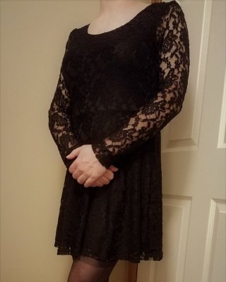 New Black Dress And Corset