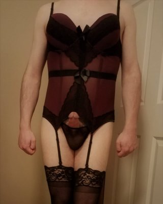 New Black Dress And Corset