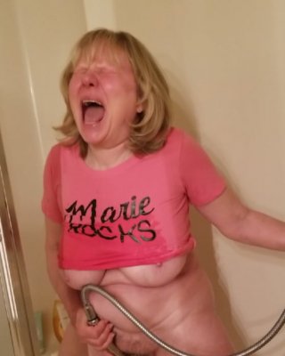 Hot Grandmother Sprays Her Pussy And Cums In A Wet T-shirt