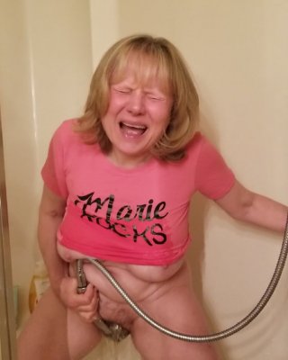 Hot Grandmother Sprays Her Pussy And Cums In A Wet T-shirt