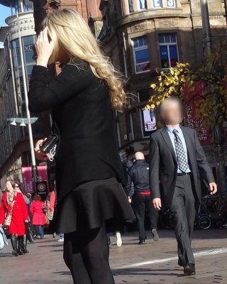 Street Pantyhose - Scottish Office Bitch In Opaques