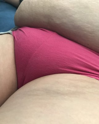 Big Belly Fat Ass BBW Pussy Mound In Pink Boy Short Panties