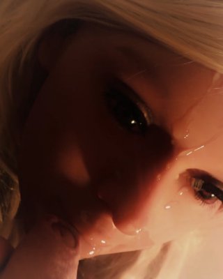 Hot Blonde Real Doll gets fantastic Facial #106897817