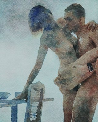 Erotic Digital Watercolor 56