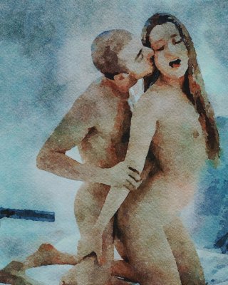 Erotic Digital Watercolor 56