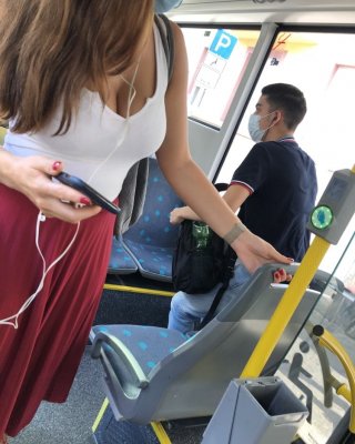 Huge Tits In Frankfurter Bus Line 39