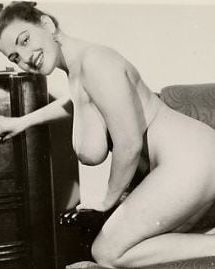 1950's Vintage Nude Photo~Mega Busty Big Boobs Huge Hangers Kathy