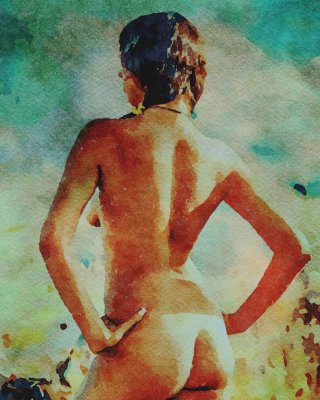 Erotic Digital Watercolor 16