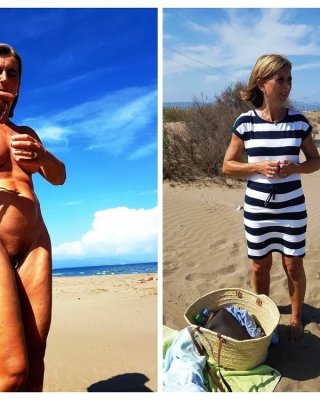 beach dressed undressed dressed and undressed on the beach Porn Pictures, XXX Photos, Sex Images  #3978156 - PICTOA