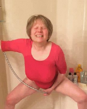 GILF Masturbates In Wet T-shirt GIFs By MarieRocks