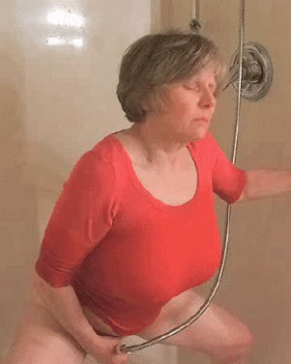 GILF Masturbates In Wet T-shirt GIFs By MarieRocks