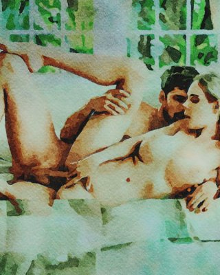 Erotic Digital Watercolor 15