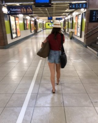 Little Slut At The Train Station This Morning