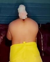Yellow dress pink panty tail play #107114034