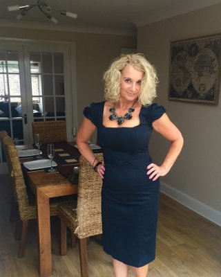 Glamorous Mature in sexy tan stockings #98901325