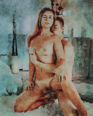 Erotic Digital Watercolor 48