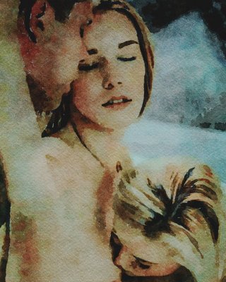 Erotic Digital Watercolor 44