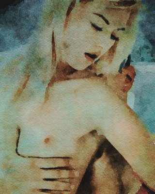 Erotic Digital Watercolor 44