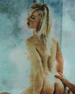 Erotic Digital Watercolor 44