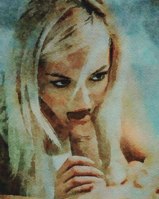 Erotic Digital Watercolor 44