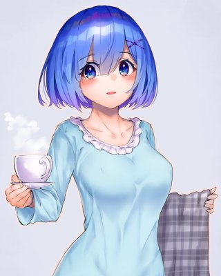 Blaue Haare ecchi
 #88210475