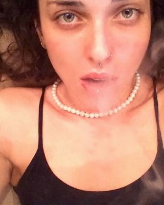 Jewish Hippie Party Girl Smoking