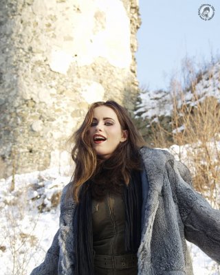 Girl In Fur Coat Flashing