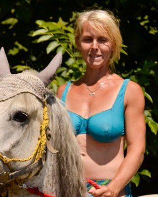 Gorgeous Blonde Milf, Gilf, Nipples, Bikini