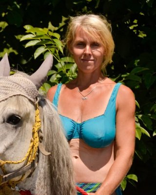 Gorgeous Blonde Milf, Gilf, Nipples, Bikini