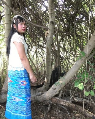 Thailand  blue dress set ladyboy #107147837