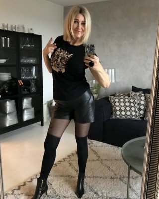 Hot Mature Danish Mom In Leather Pants