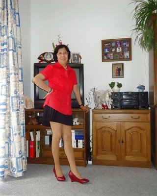 Beautiful non-nude asian granny posing #81576325