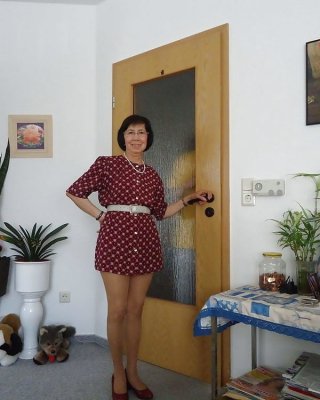 Beautiful non-nude asian granny posing #81576328