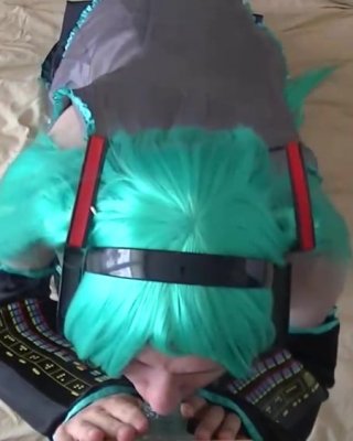 Crossdress Cosplay Miku POV Action